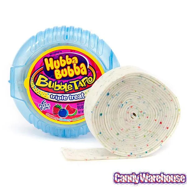 Hubba Bubba Bubble Tape Gum Rolls - Triple Treat: 12-Piece Box