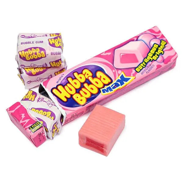 Hubba Bubba Max Bubble Gum Packs - Original: 18-Piece Box