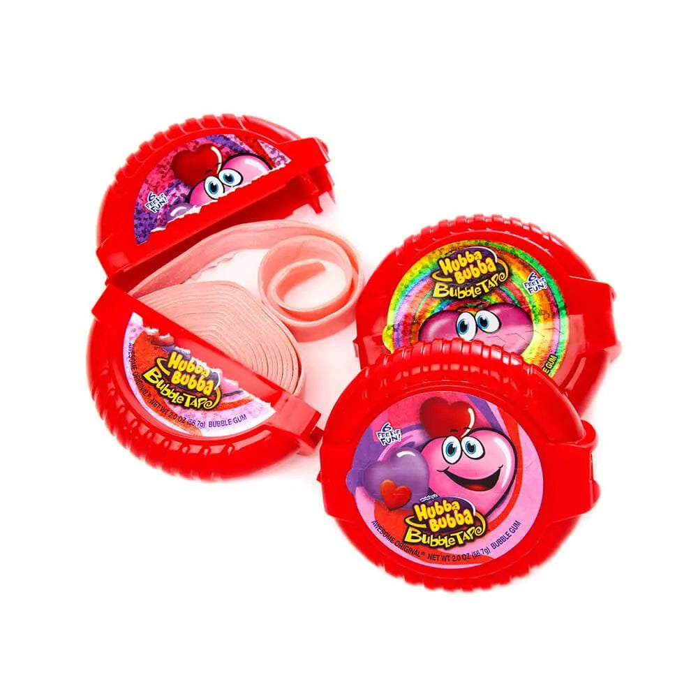 Hubba Bubba Valentine Bubble Tape Gum Rolls: 12-Piece Box