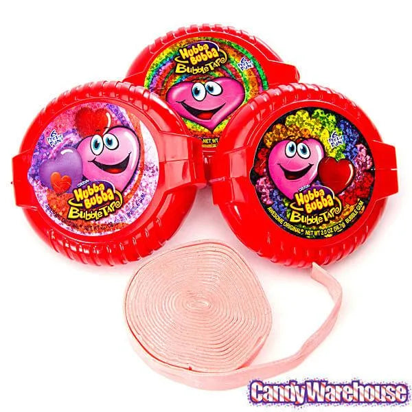 Hubba Bubba Valentine Bubble Tape Gum Rolls: 12-Piece Box