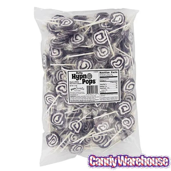 Hypno Pops Petite Swirled Lollipops - Black Cherry: 100-Piece Bag