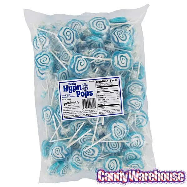 Hypno Pops Petite Swirled Lollipops - Blueberry: 100-Piece Bag