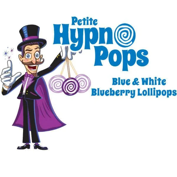 Hypno Pops Petite Swirled Lollipops - Blueberry: 100-Piece Bag