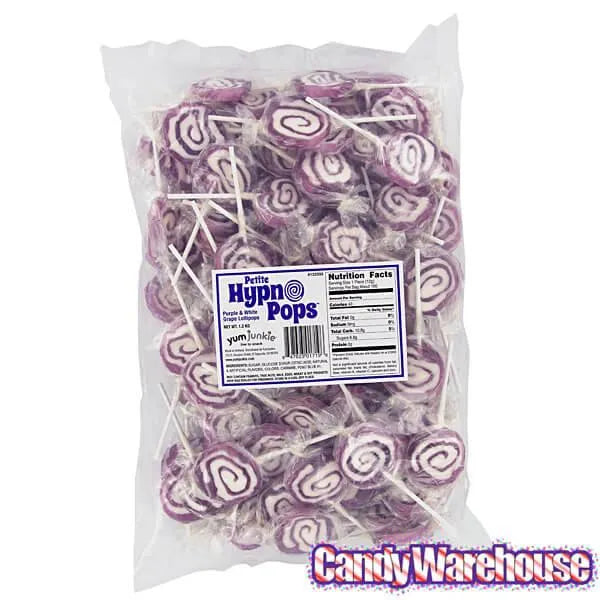 Hypno Pops Petite Swirled Lollipops - Grape: 100-Piece Bag