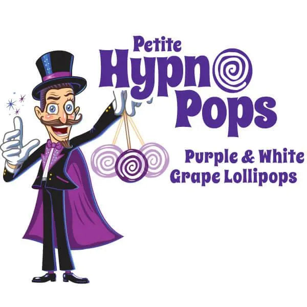 Hypno Pops Petite Swirled Lollipops - Grape: 100-Piece Bag