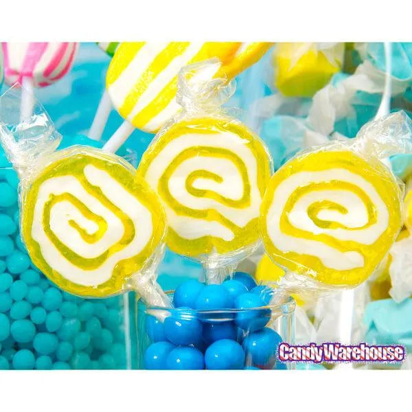 Hypno Pops Petite Swirled Lollipops - Lemon: 100-Piece Bag