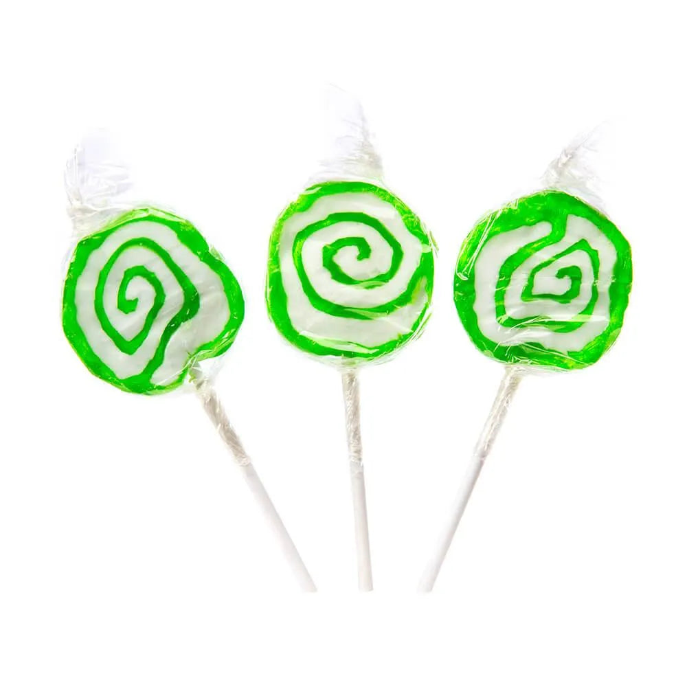 Hypno Pops Petite Swirled Lollipops - Lime: 100-Piece Bag