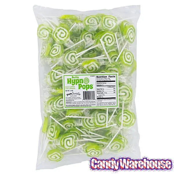 Hypno Pops Petite Swirled Lollipops - Lime: 100-Piece Bag