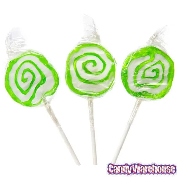 Hypno Pops Petite Swirled Lollipops - Lime: 100-Piece Bag