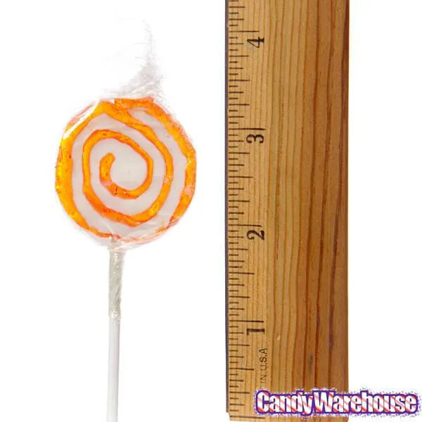 Hypno Pops Petite Swirled Lollipops - Orange: 100-Piece Bag