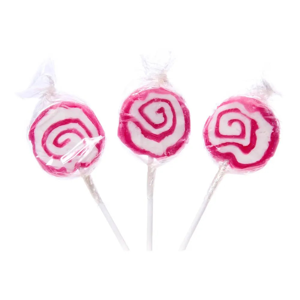 Hypno Pops Petite Swirled Lollipops - Strawberry: 100-Piece Bag