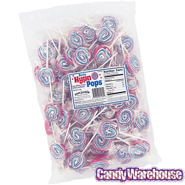 Hypno Pops Petite Swirled Lollipops - USA: 100-Piece Bag