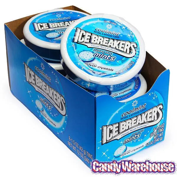 Ice Breakers Cool Mint Sugar Free Mints Packs: 8-Piece Box