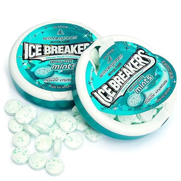 Ice Breakers Wintergreen Sugar Free Mints Packs: 8-Piece Box