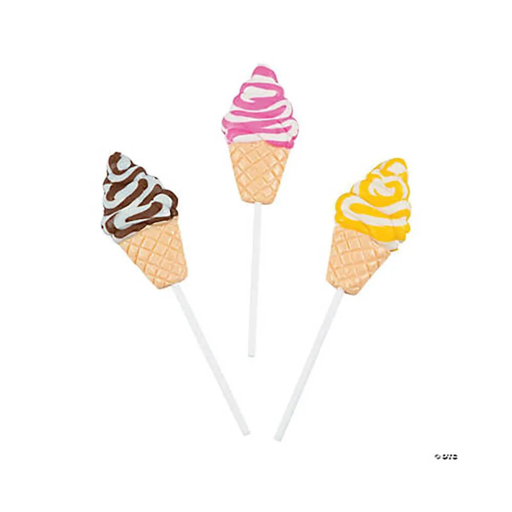 Ice Cream Cone Lollipops: 12-Piece Box