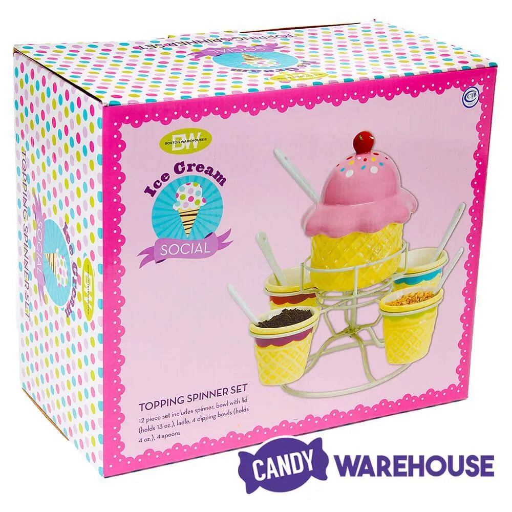 Ice Cream Social Candy Topping Spinning Server