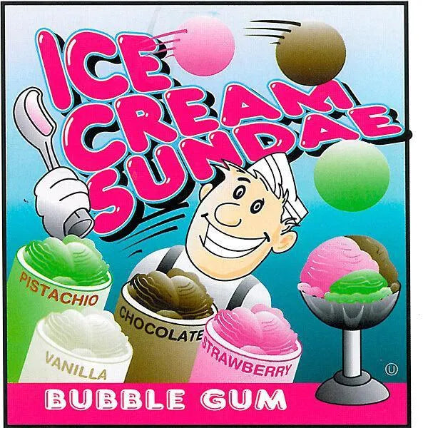 Ice Cream Sundae 1-Inch Gumballs: 850-Piece Case