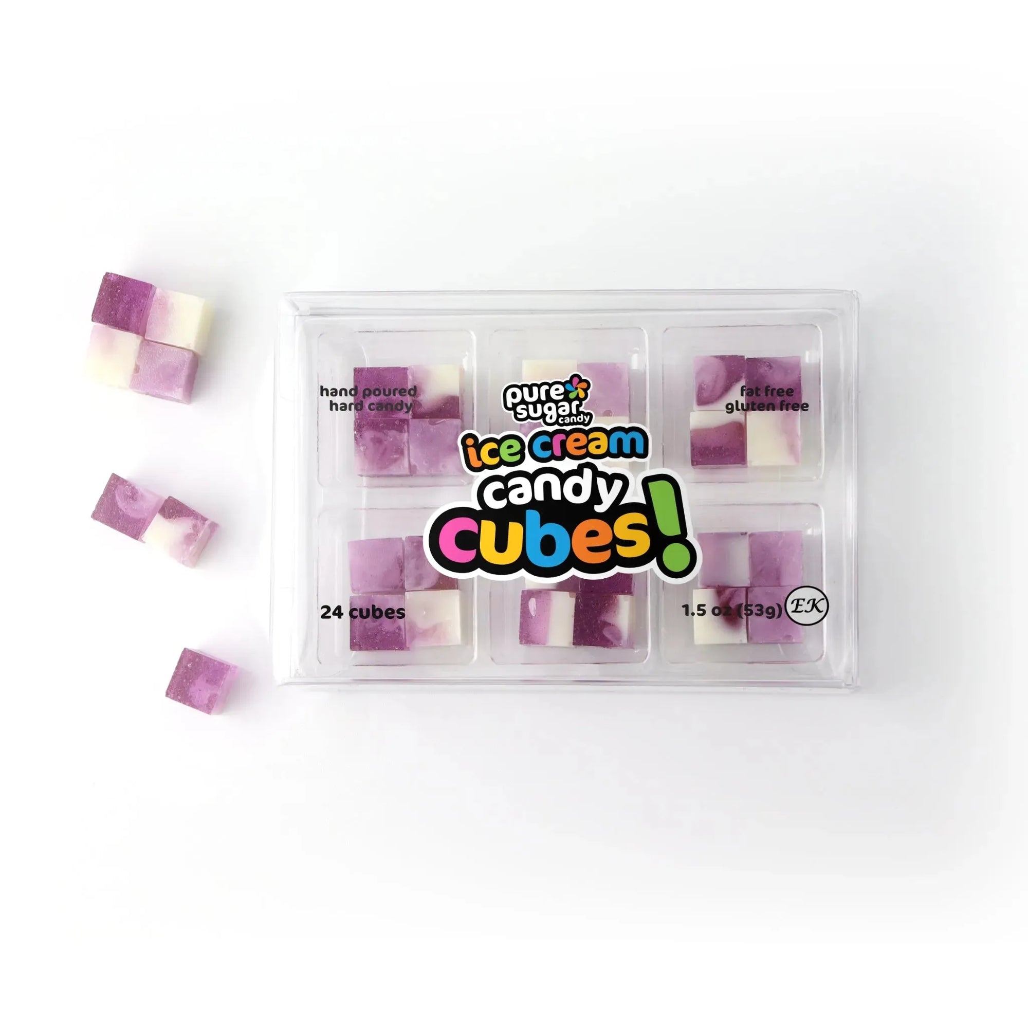 Pure Sugar Candy Blackberry Vanilla Ice Cream Candy Cubes