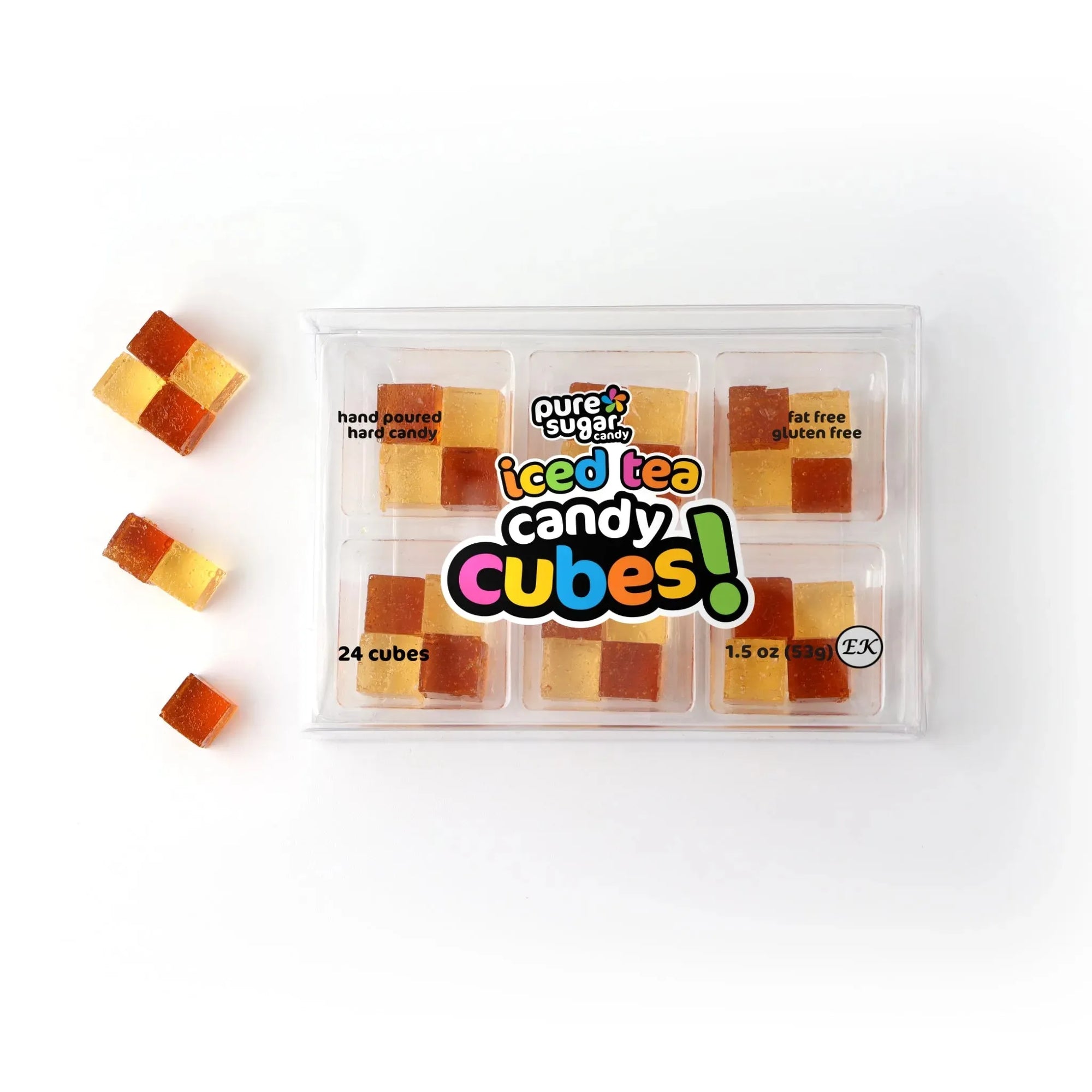 Pure Sugar Candy Iced Tea with Honey Candy Cubes