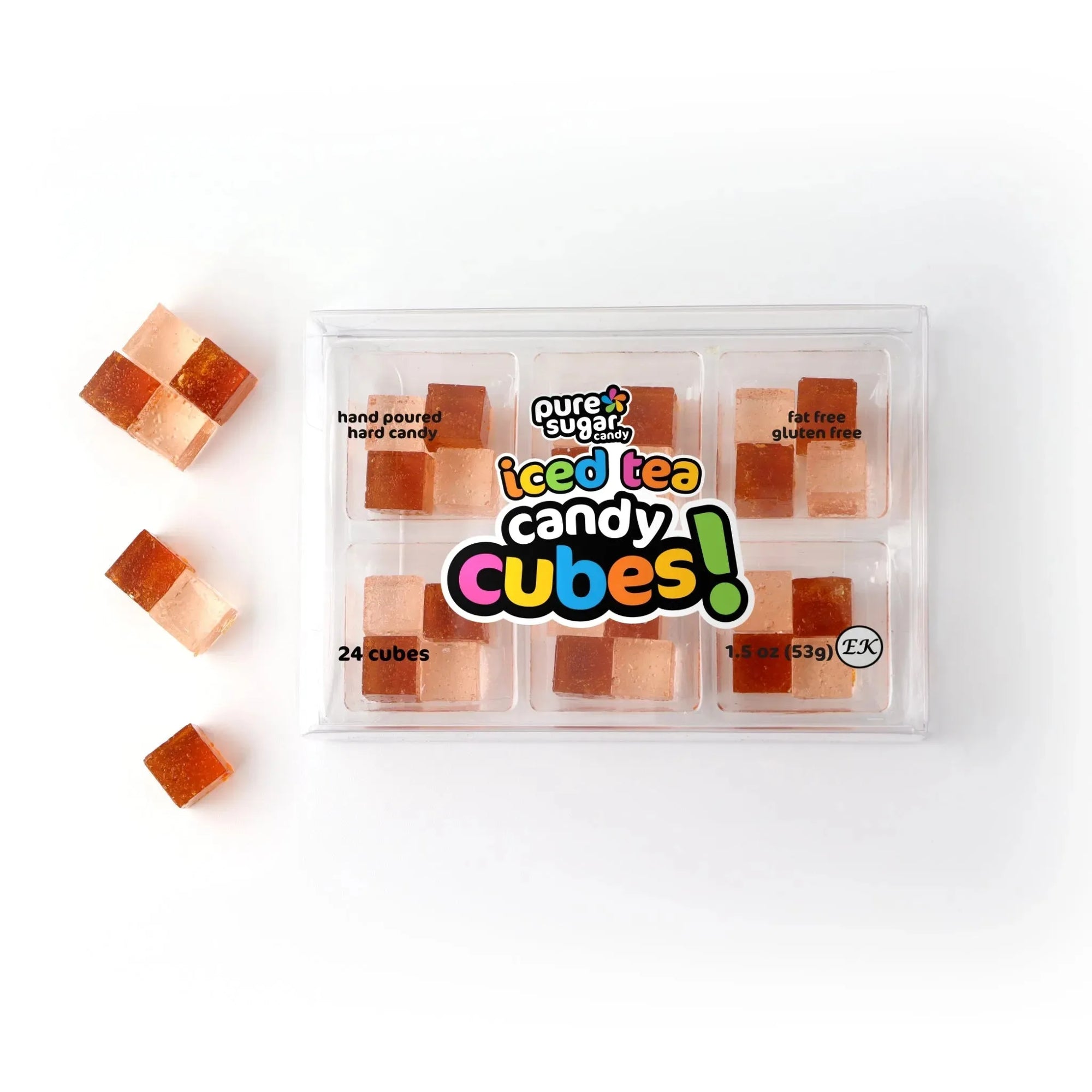 Pure Sugar Candy Peach Iced Tea Candy Cubes