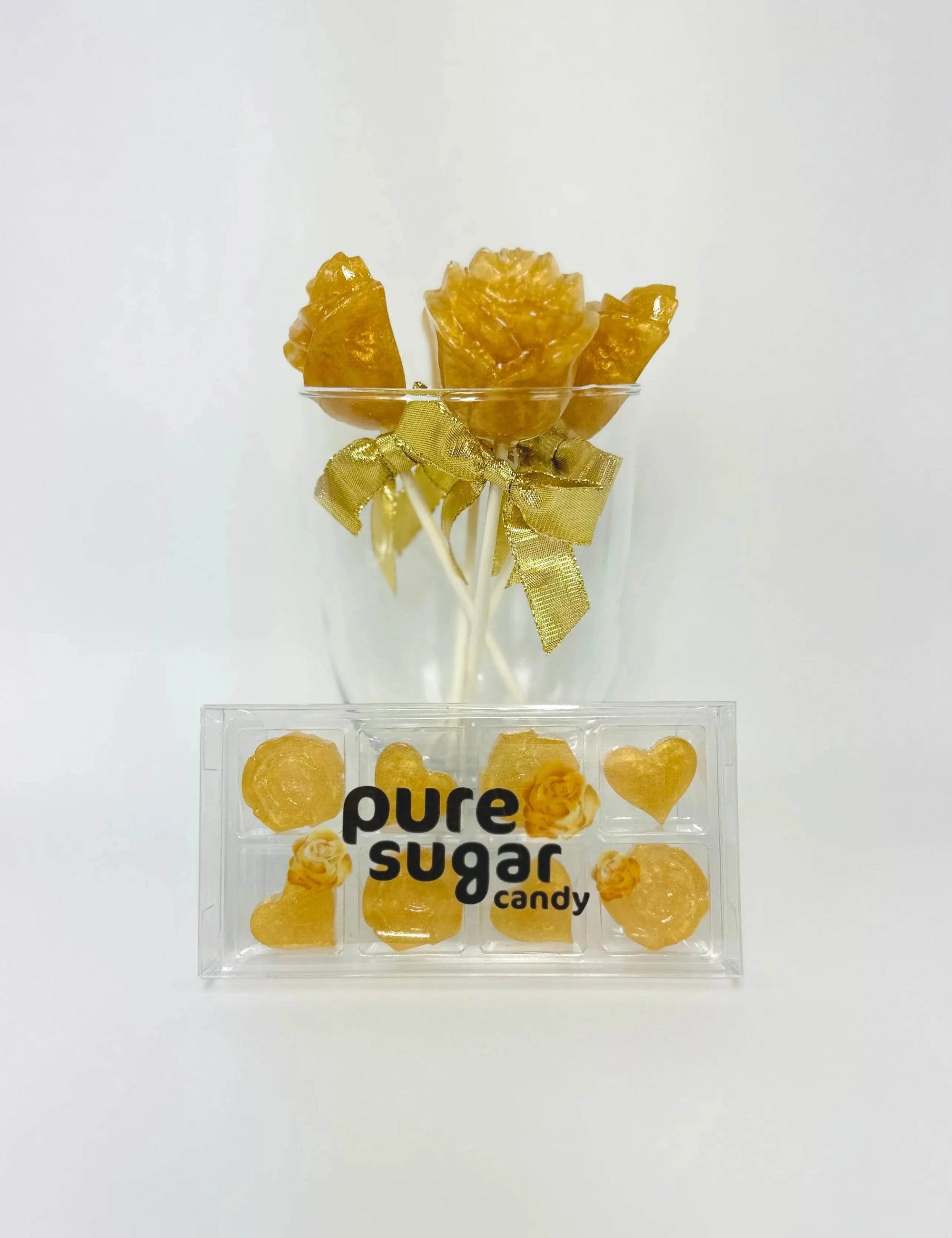 Pure Sugar Candy Golden Rose Bachelor Lollipop