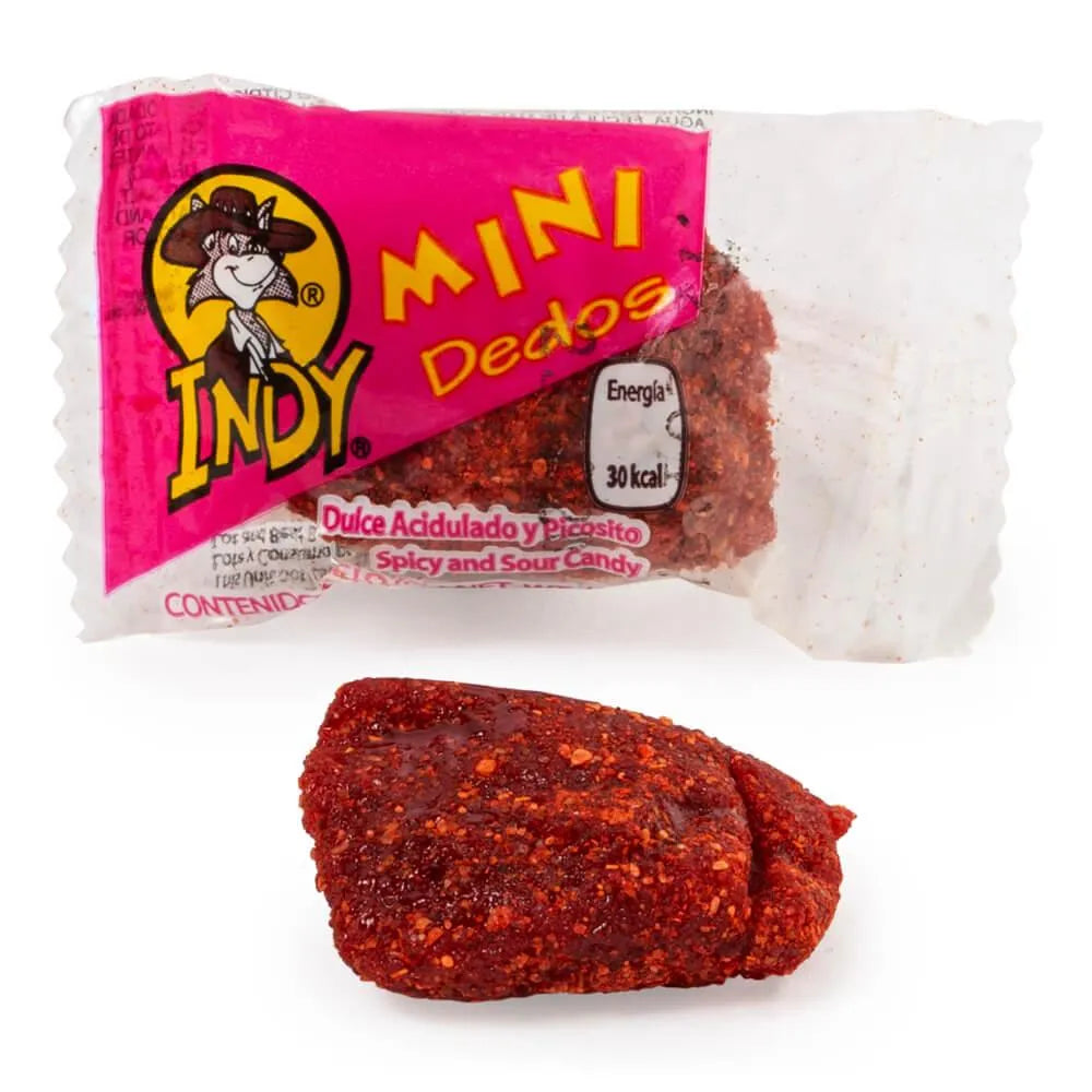 Indy Mini Dedos Spicy and Sour Candy: 50-Piece Bag