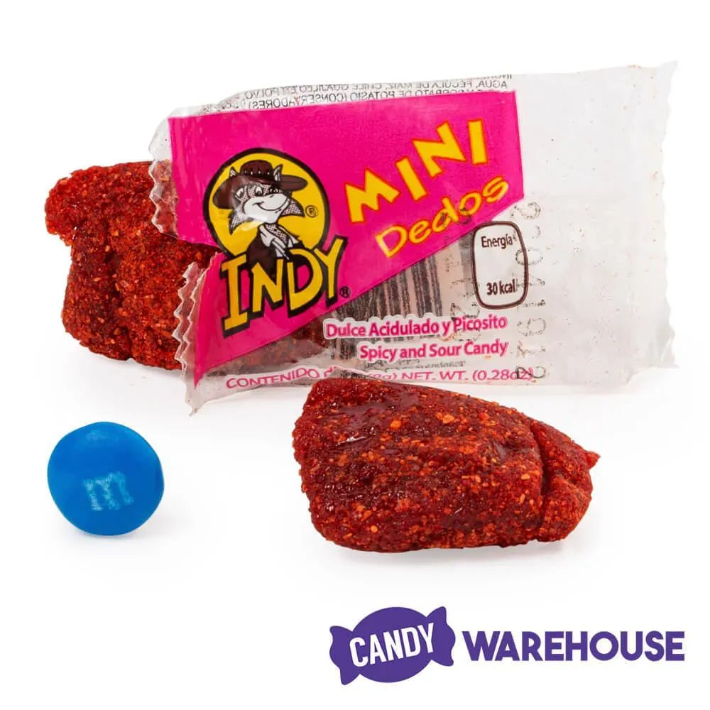 Indy Mini Dedos Spicy and Sour Candy: 50-Piece Bag