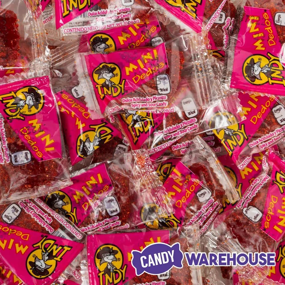 Indy Mini Dedos Spicy and Sour Candy: 50-Piece Bag