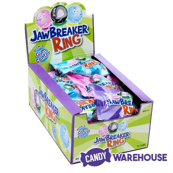 Jawbreaker Candy Rings: 18-Piece Display