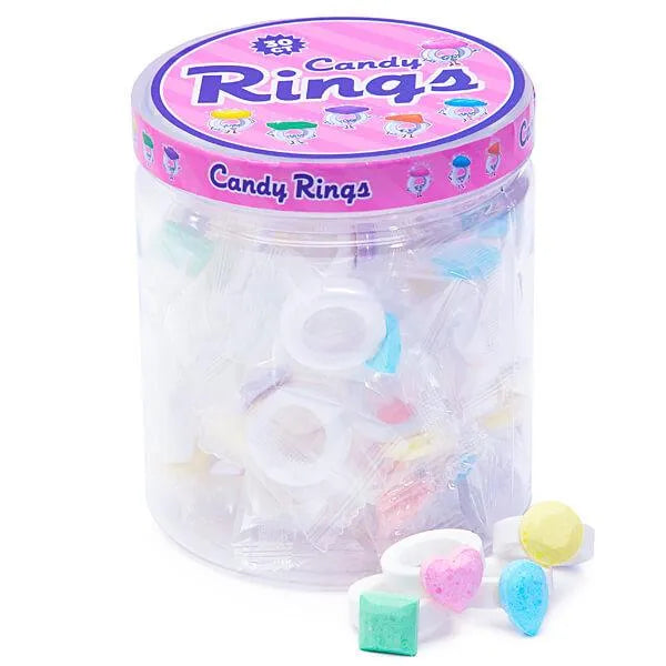 Jazzy Jewels Candy Rings: 30-Piece Jar