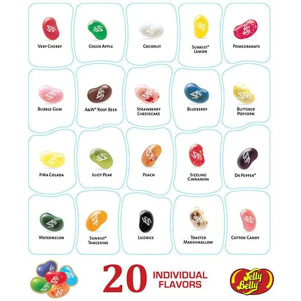 Jelly Belly 20 Flavors Jelly Beans Sampler: 8.5-Ounce Gift Box