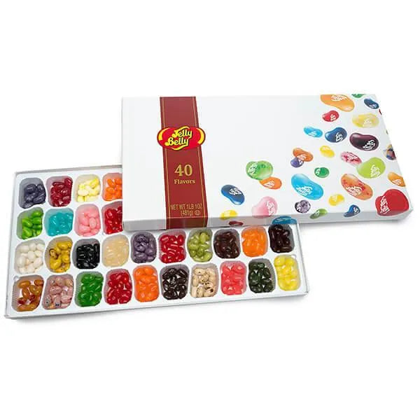 Jelly Belly 40 Flavors Jelly Beans Sampler: 17-Ounce Gift Box