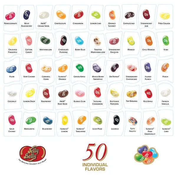 Jelly Belly 50 Flavors Jelly Beans Sampler: 21-Ounce Gift Box