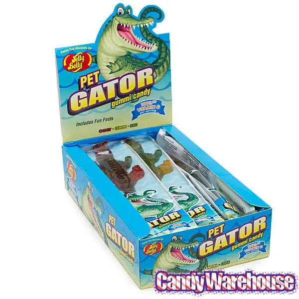 Jelly Belly Big Gummy Alligators Candy Packs: 24-Piece Case