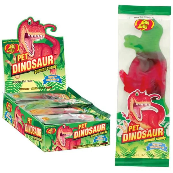 Jelly Belly Big Gummy Dinosaurs Candy Packs: 48-Piece Case