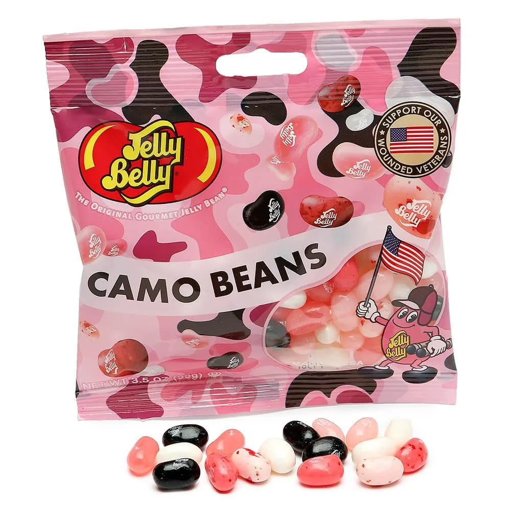 Jelly Belly Camo Jelly Beans 3.5-Ounce Bags - Pink: 12-Piece Display