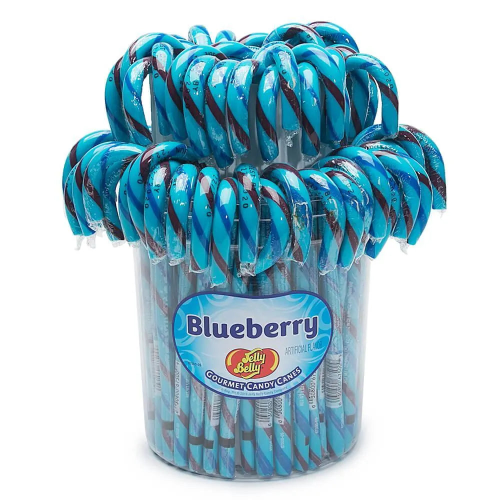 Jelly Belly Candy Canes - Blueberry: 80-Piece Bucket