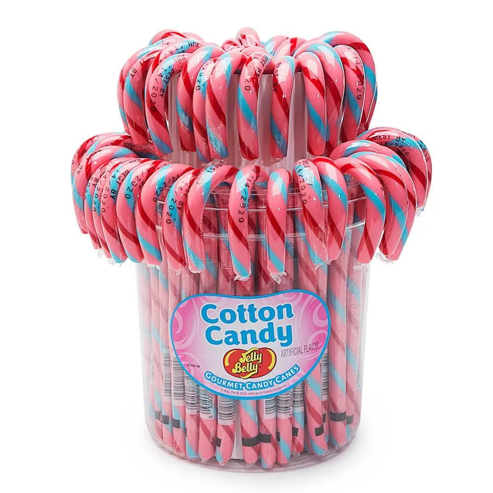 Jelly Belly Candy Canes - Cotton Candy: 80-Piece Bucket