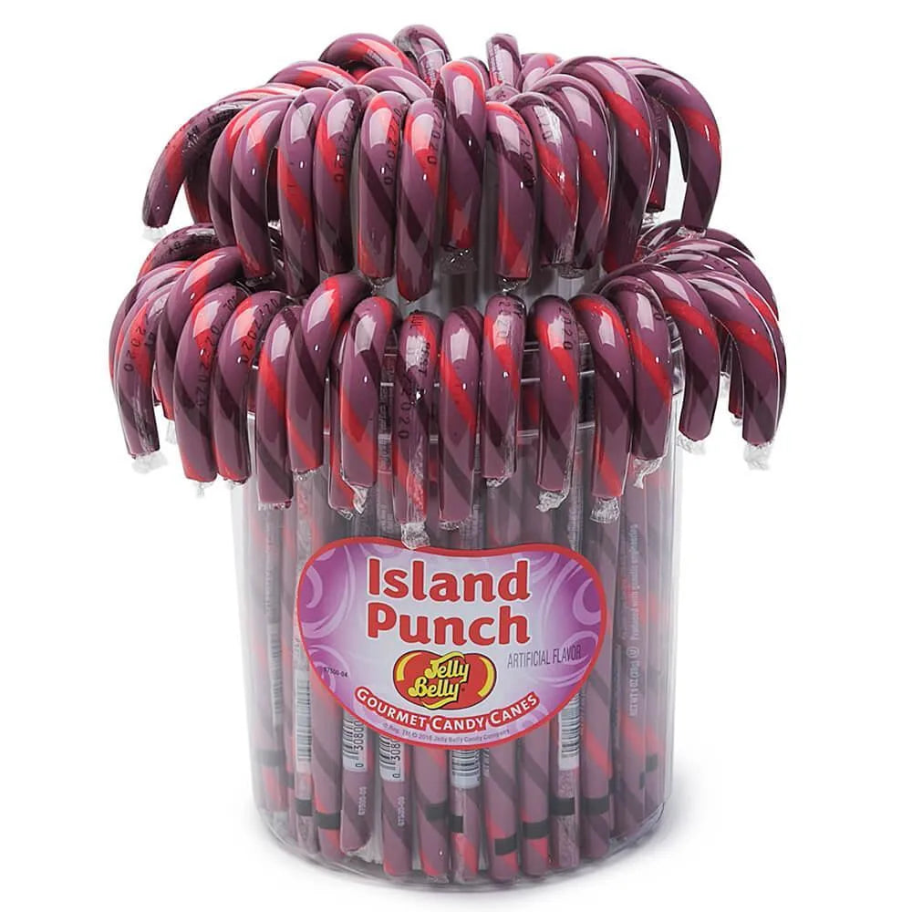 Jelly Belly Candy Canes - Island Punch: 80-Piece Bucket