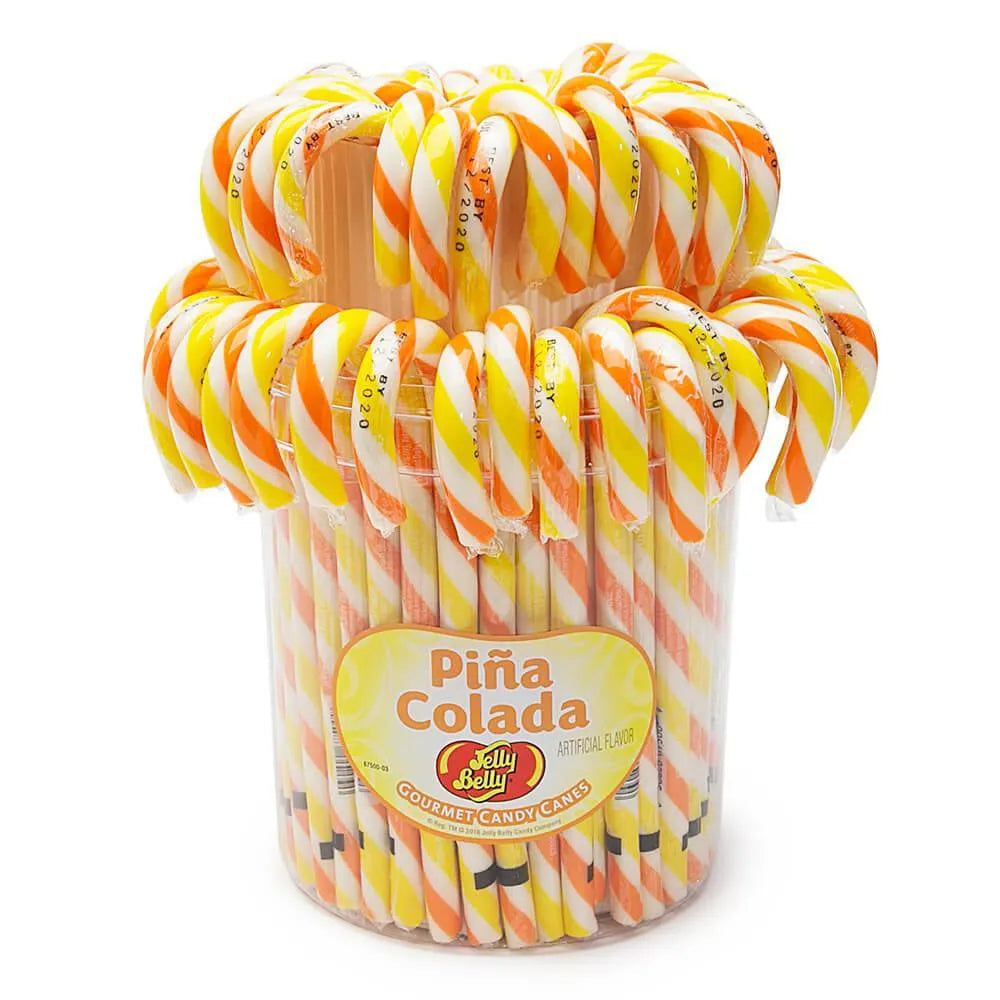 Jelly Belly Candy Canes - Pina Colada: 80-Piece Bucket