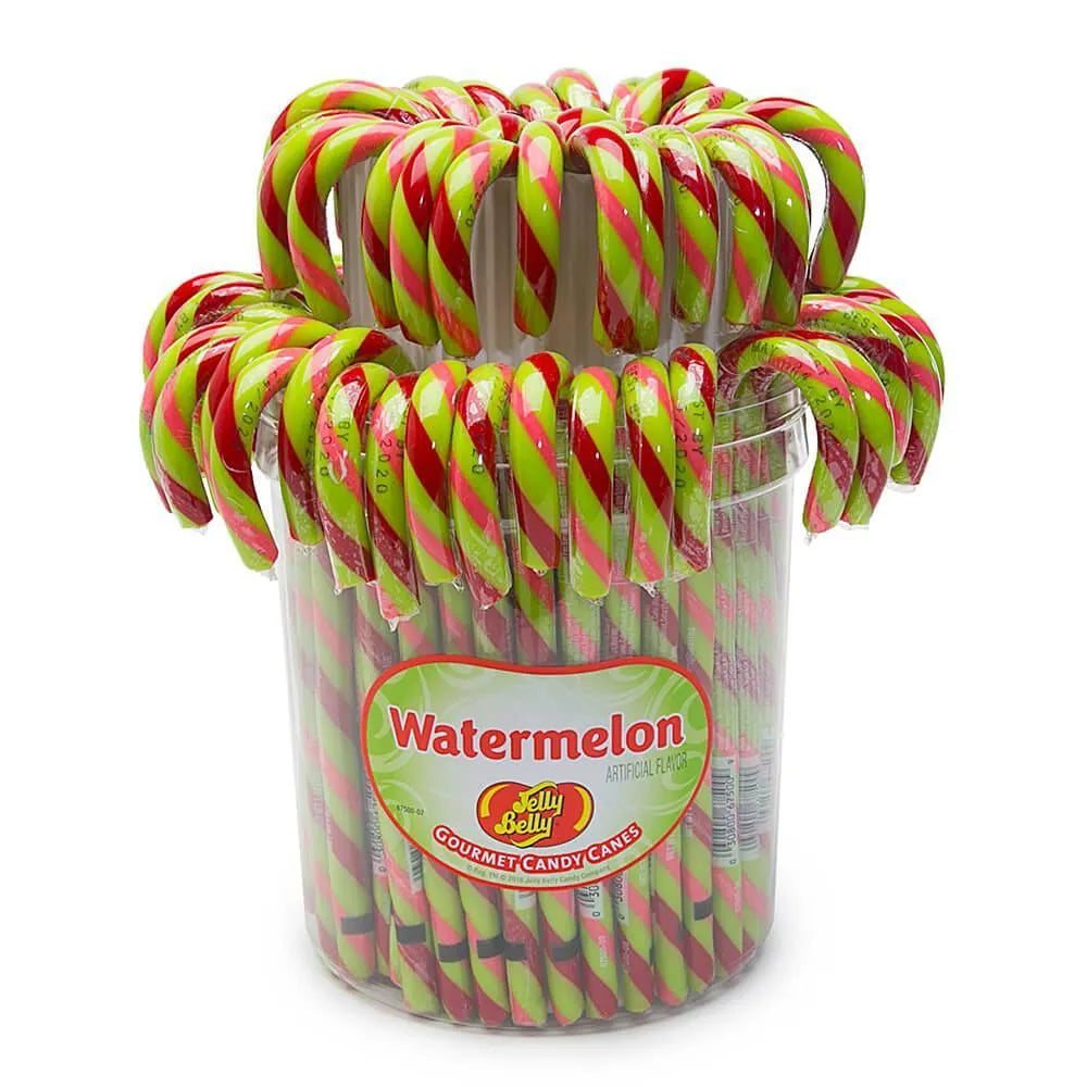 Jelly Belly Candy Canes - Watermelon: 80-Piece Bucket