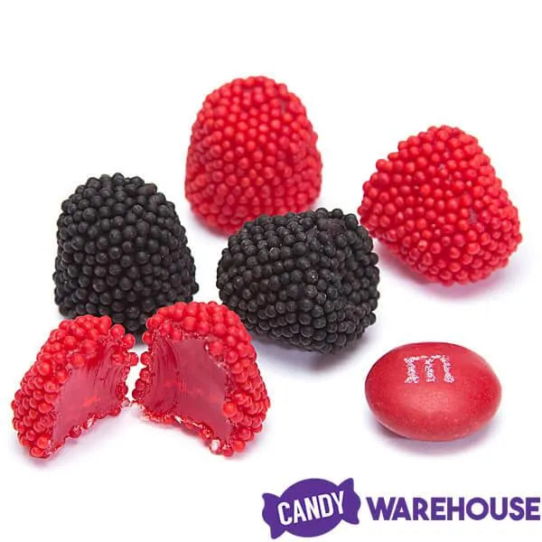 Jelly Belly Candy Raspberries & Blackberries Stand Up Bag: 12-Piece Case