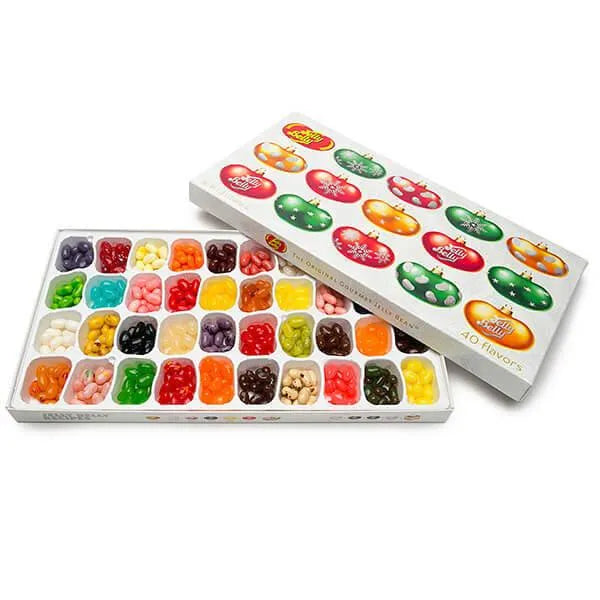 Jelly Belly Christmas 40 Flavors Jelly Beans Sampler: 17-Ounce Gift Box