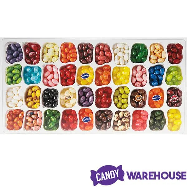 Jelly Belly Christmas 40 Flavors Jelly Beans Sampler: 17-Ounce Gift Box