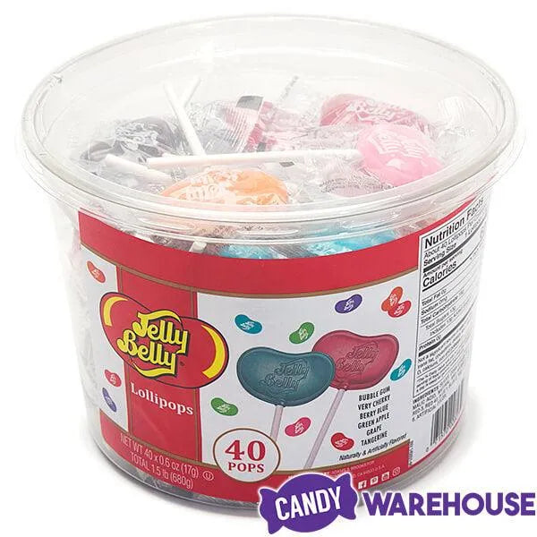 Jelly Belly Lollipops: 40-Piece Tub