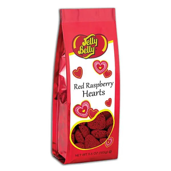 Jelly Belly Red Raspberry Hearts Candy: 5.5-Ounce Bag