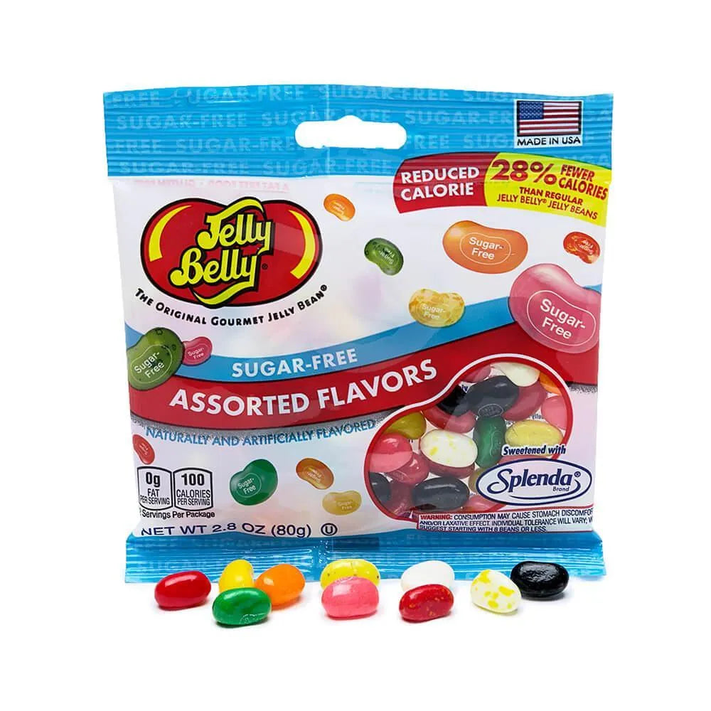 Jelly Belly Sugar Free Jelly Beans 2.8-Ounce Bags - Assorted: 12-Piece Case