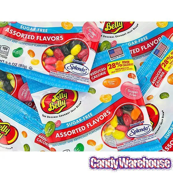 Jelly Belly Sugar Free Jelly Beans 2.8-Ounce Bags - Assorted: 12-Piece Case