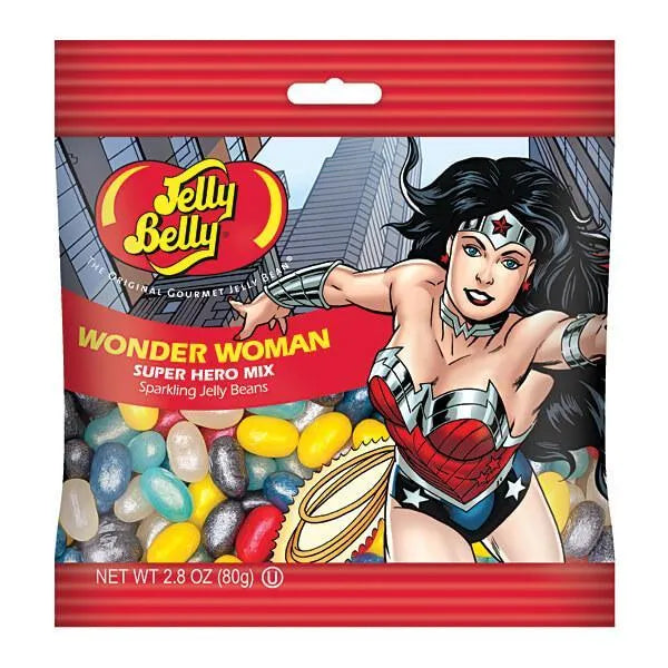 Jelly Belly Superheroes Jelly Beans 2.8-Ounce Bags - Wonder Woman: 12-Piece Display