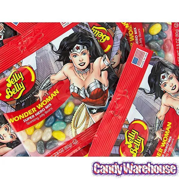 Jelly Belly Superheroes Jelly Beans 2.8-Ounce Bags - Wonder Woman: 12-Piece Display